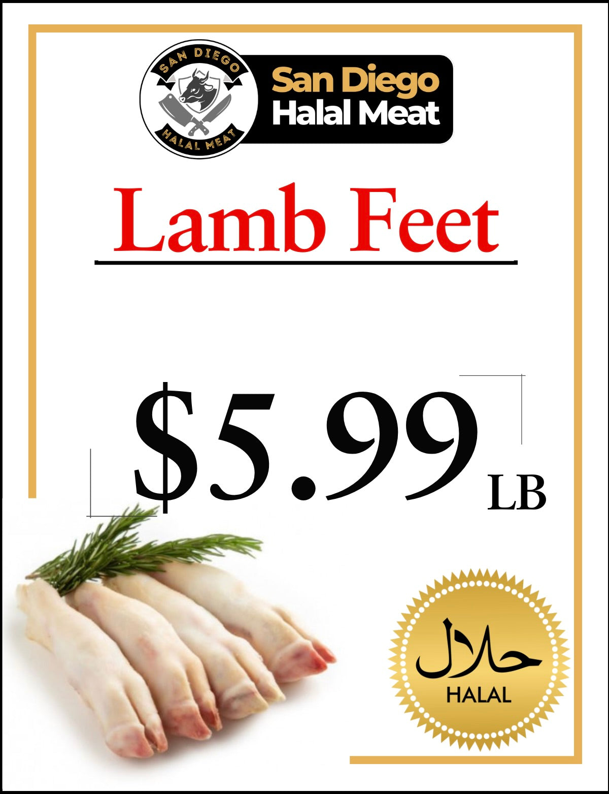 Lamb Feet – San Diego Halal Meat